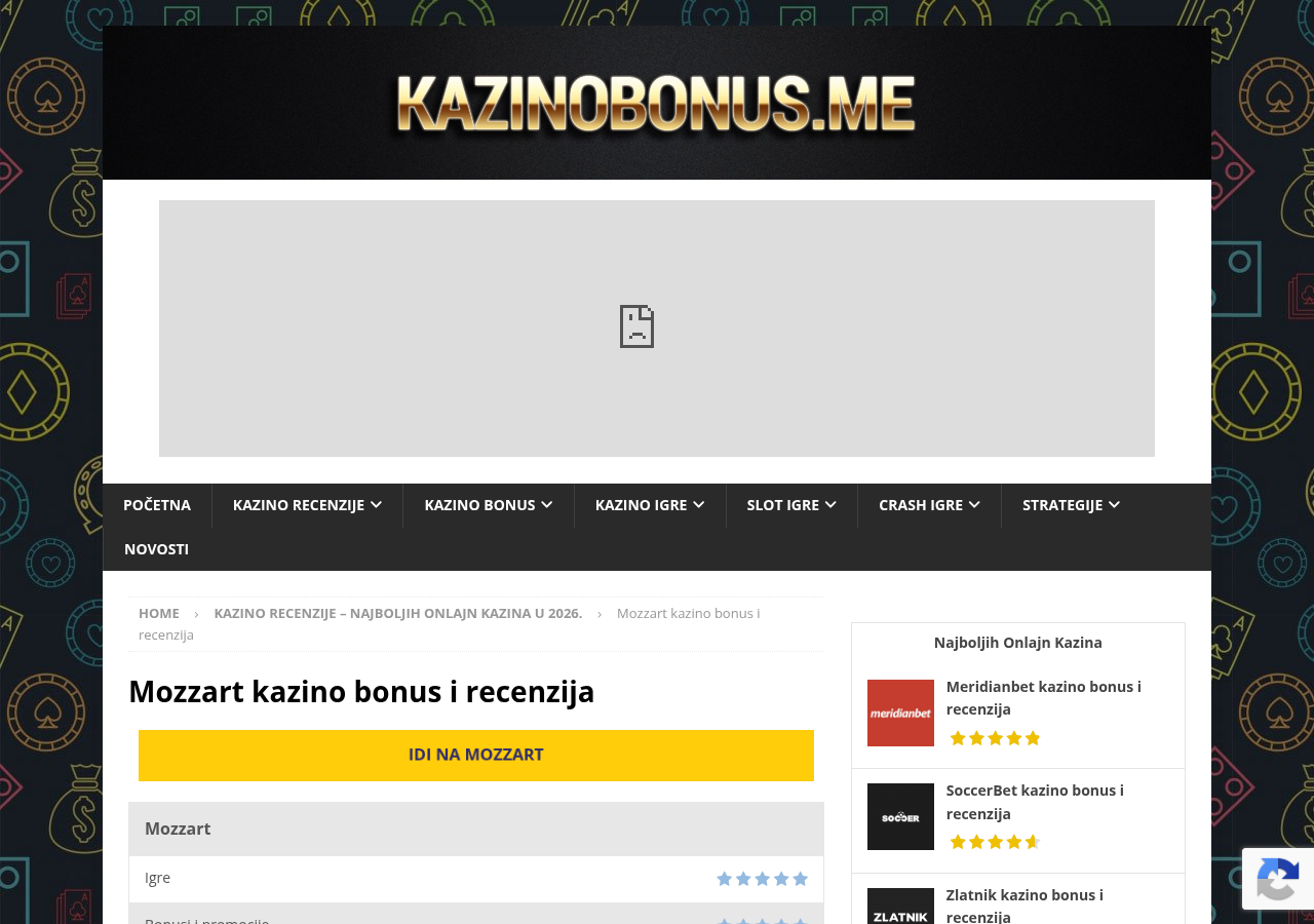 Snimak nezavisnog opisa usluge Mozzart